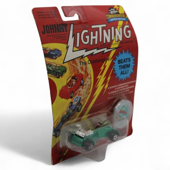 Johnny Lightning Limited Edition Commemorative Green Die-Cast Racing Car With L. - Picture 3 of 9